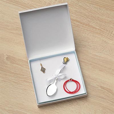 Подарочная коробочка для серебряного набора - миниатюра фотографии товара в каталоге ЛиноБамбино