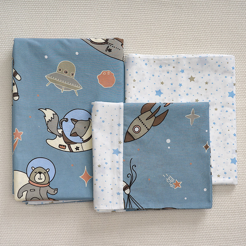 "Космонавты" 1,5 спальный комплект постельного белья фото 2