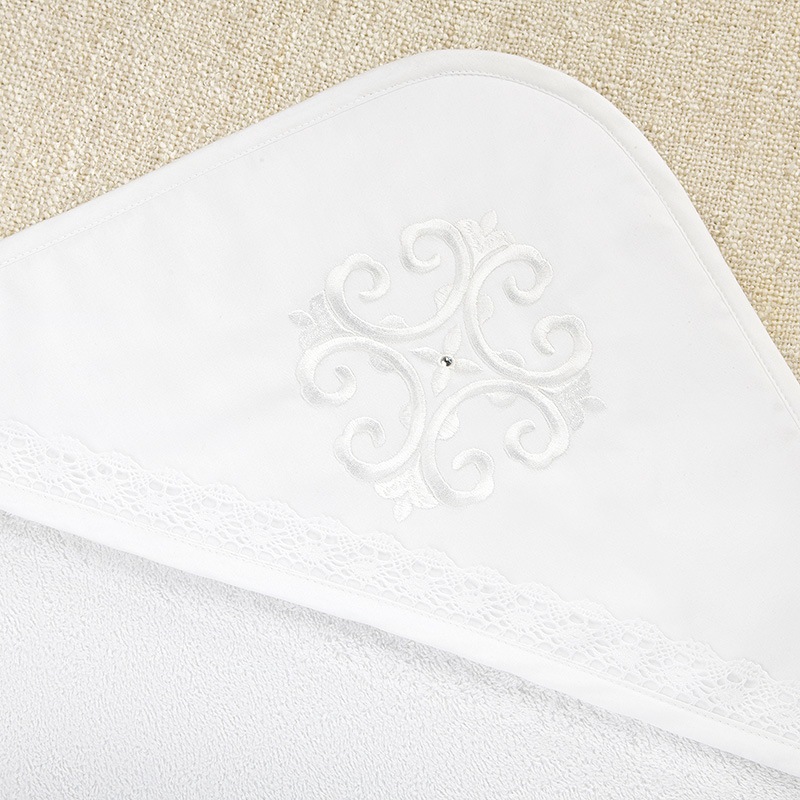 Фото товара "Махровое крестильное полотенце с уголком Белый крест" при наведении