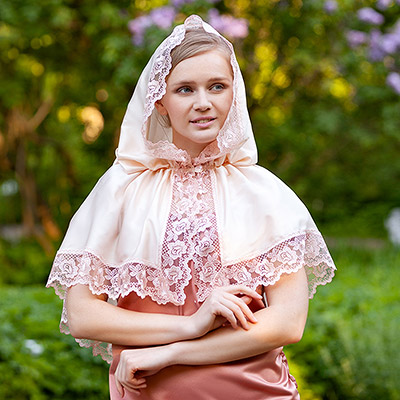 Православный платок с капюшоном "Розанна" - фото из магазина ЛиноБамбино