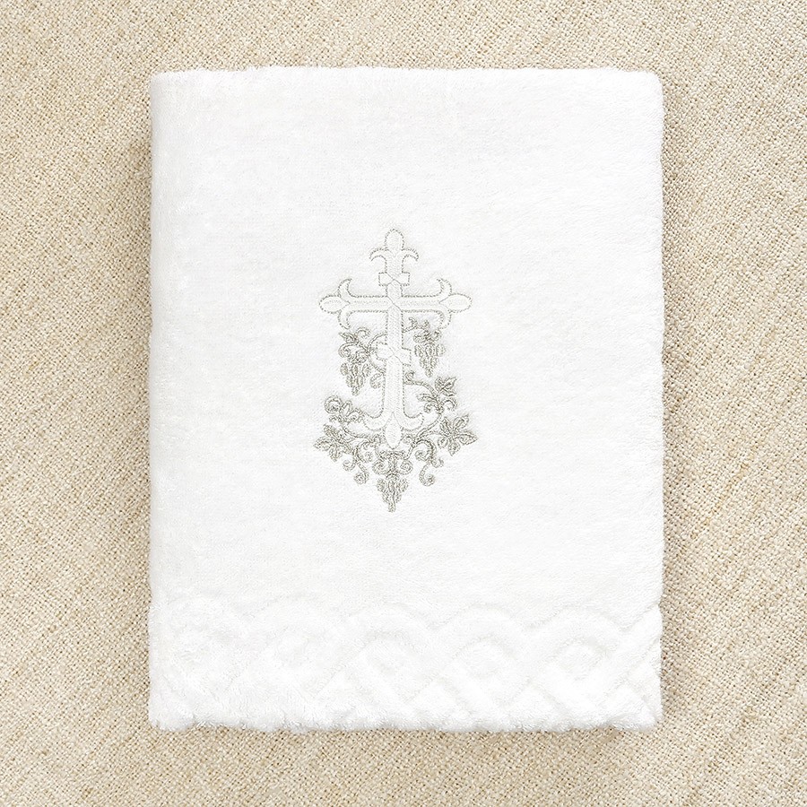 Детский крестильный набор "Серебряная лоза" с полотенцем фото 5