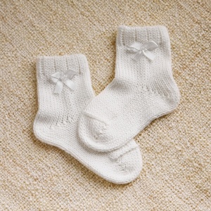 Вязаные детские носочки простые - миниатюра фотографии товара в каталоге ЛиноБамбино