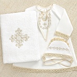 Крестильный набор для девочки "Ульяна" с полотенцем