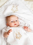 Детский крестильный набор "Золотая лоза" с полотенцем