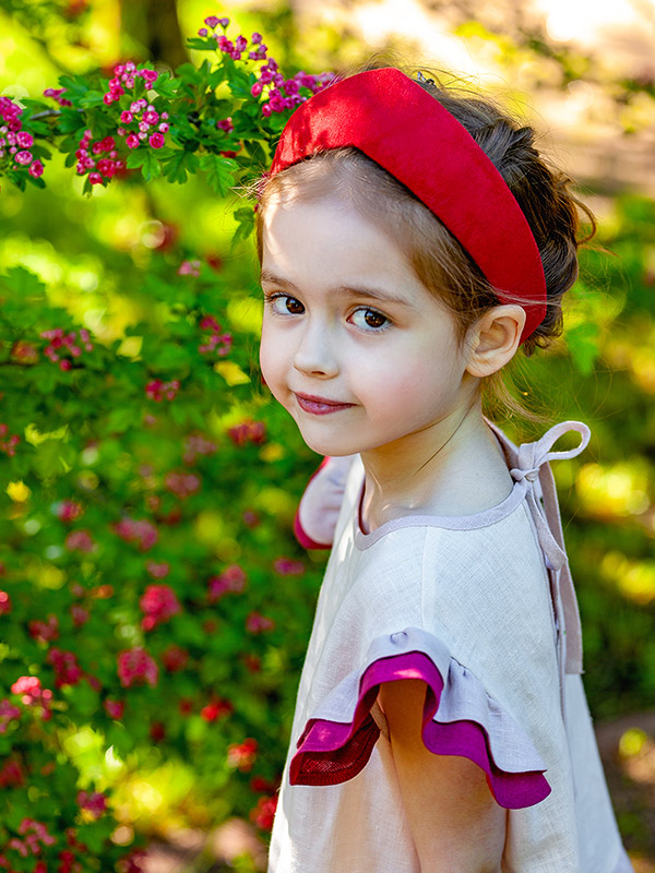 Льняной сарафан Кокетка вишнево-розовый фото 3