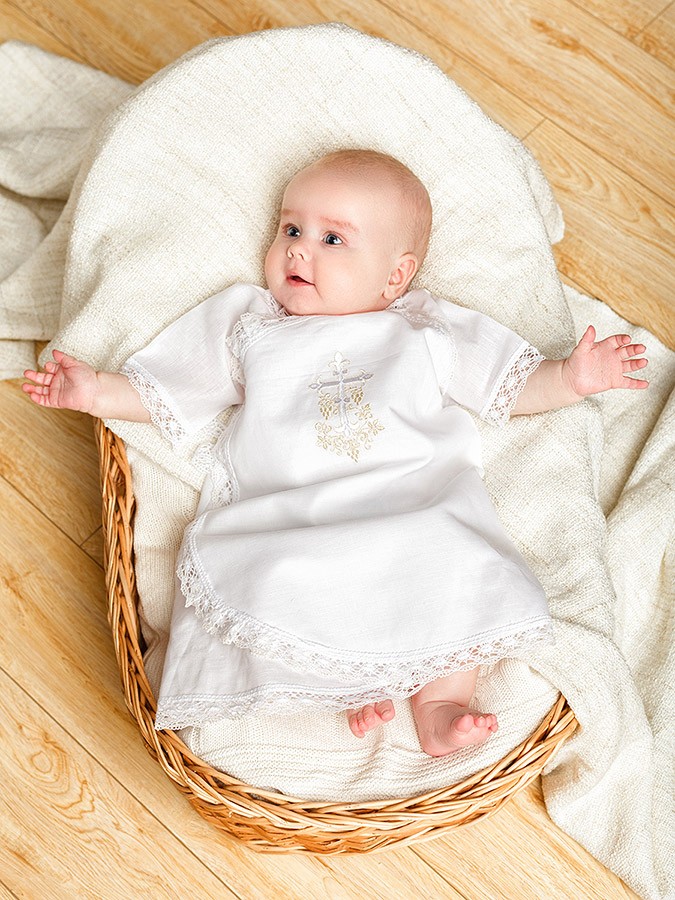 Крестильная распашонка "Золотая лоза" фото 2