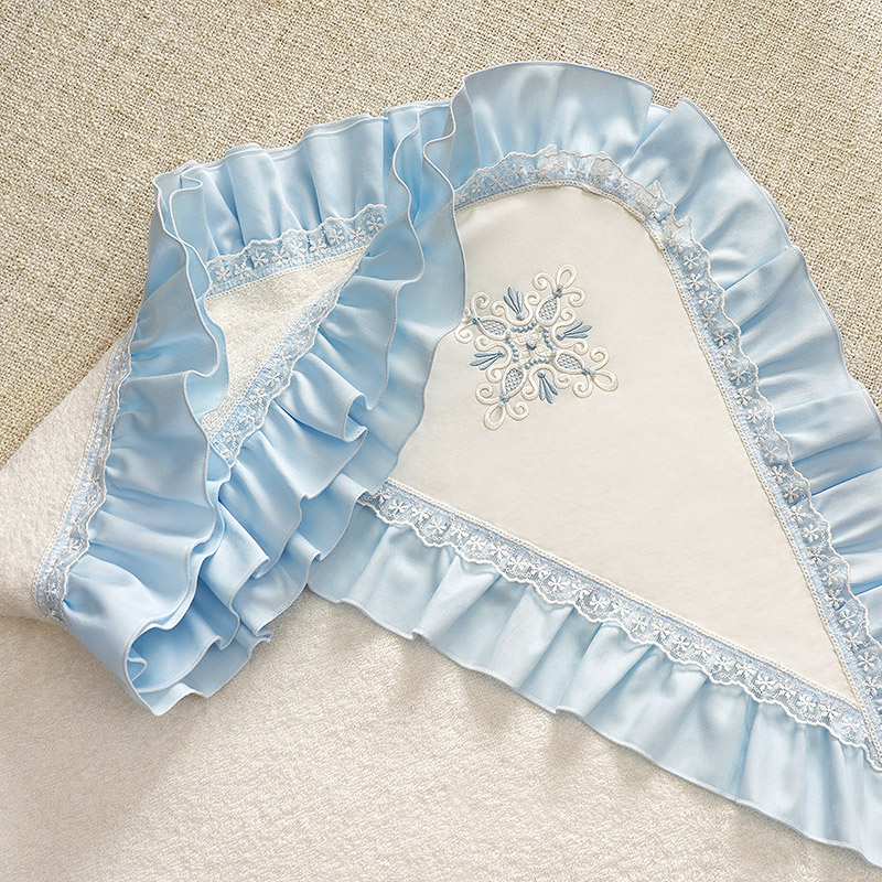 Махровая крестильная крыжма с оборкой "Жемчуг" фото 9