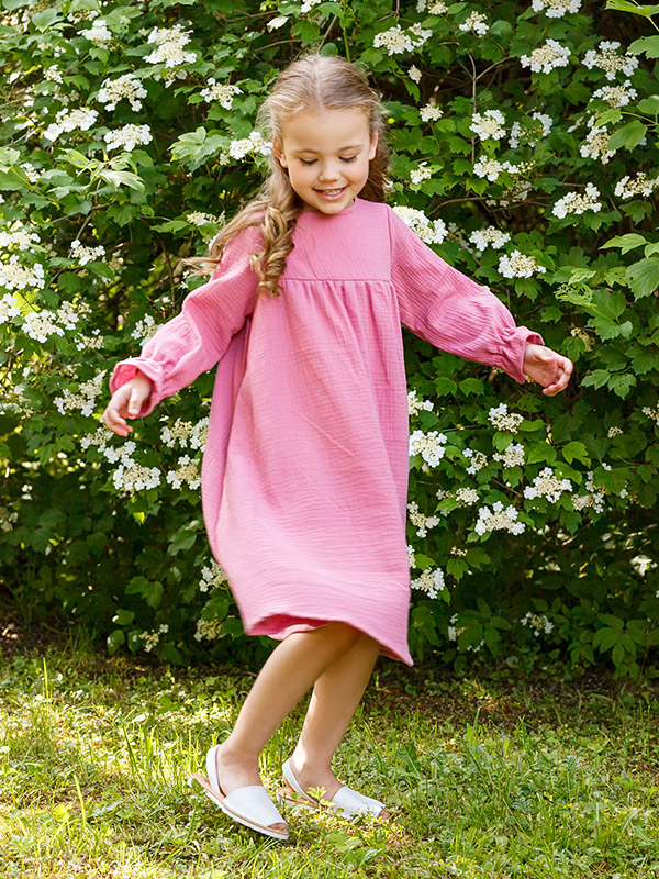 Платье Дымка ягодное муслин фото 2