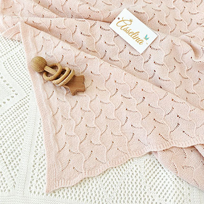 Плед "Нила",  светло-розовый - миниатюра фотографии товара в каталоге ЛиноБамбино