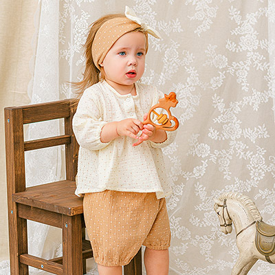 Комплект из муслина Горошек