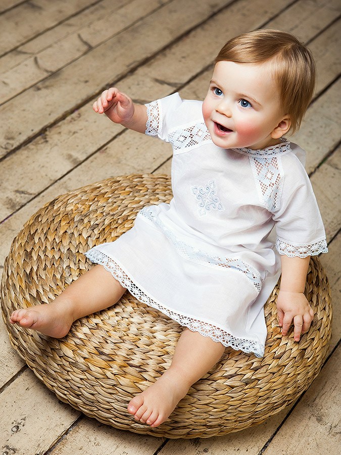 Крестильная рубашка "Александр" для мальчика фото 2