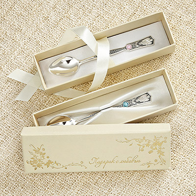 Коробочка для серебряной ложки - миниатюра фотографии товара в каталоге ЛиноБамбино