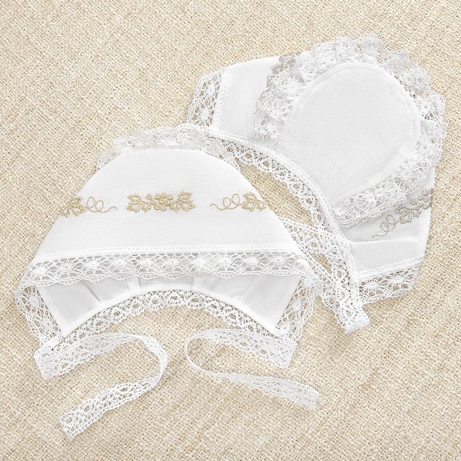 Крестильный комплект "Золотая лоза" унисекс с крыжмой фото 8