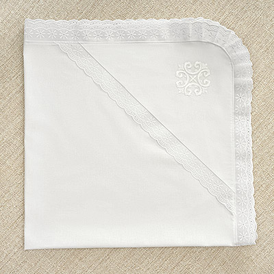 Пеленка для крещения из бязи с шитьём - миниатюра фотографии товара в каталоге ЛиноБамбино