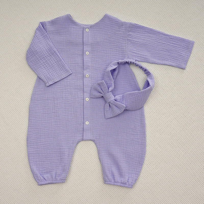 Комбинезон Облачко сирень из муслина фото 6