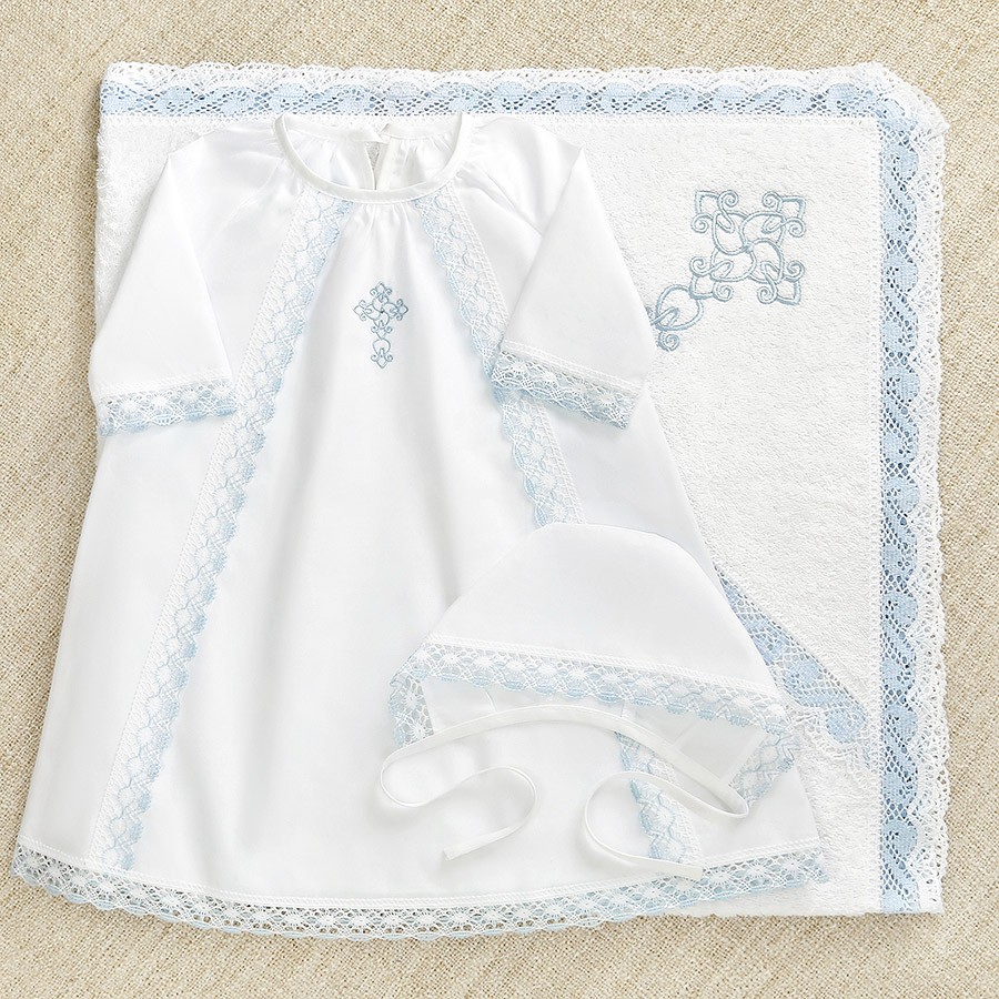 Фото товара "Крестильный набор для мальчика "Степан" с полотенцем" при наведении