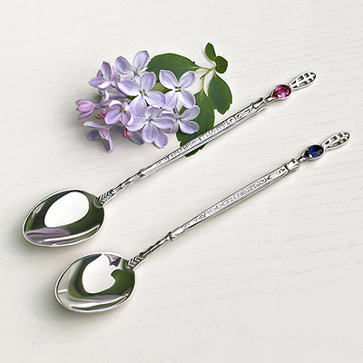 Серебряная ложечка "Дорогому крестнику"