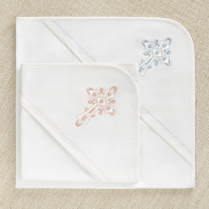 Тёплая пеленка для крещения "Пёрышко" фото 1