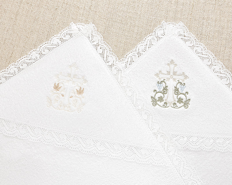 Махровое крестильное полотенце "Процветший крест" фото 2