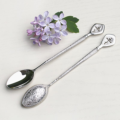 Серебряная ложка "Крест и молитва"