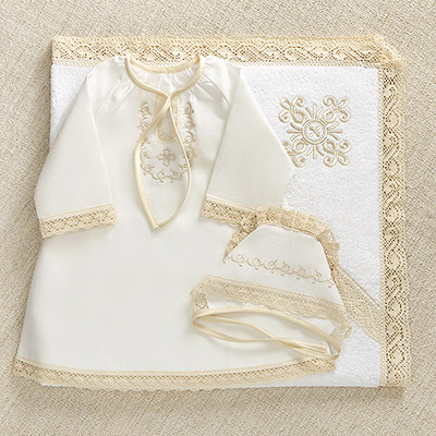 Крестильный набор для девочки "Ульяна" с полотенцем фото 9