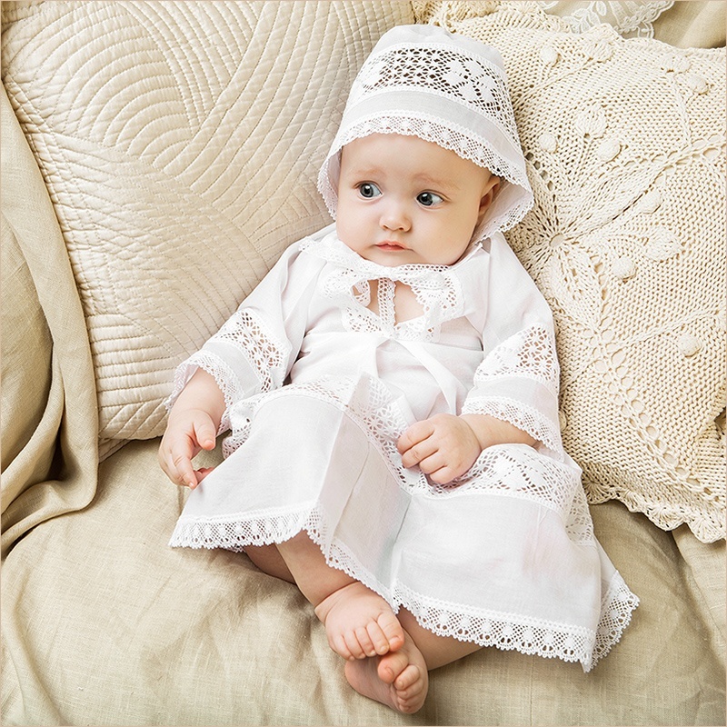 Крестильный набор для девочки "Пелагея" с полотенцем фото 4