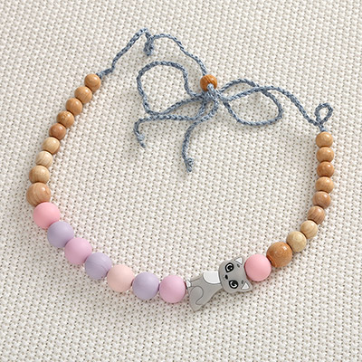 Фото товара "Слингобусы Серый Котик силиконовые" из магазина ЛиноБамбино