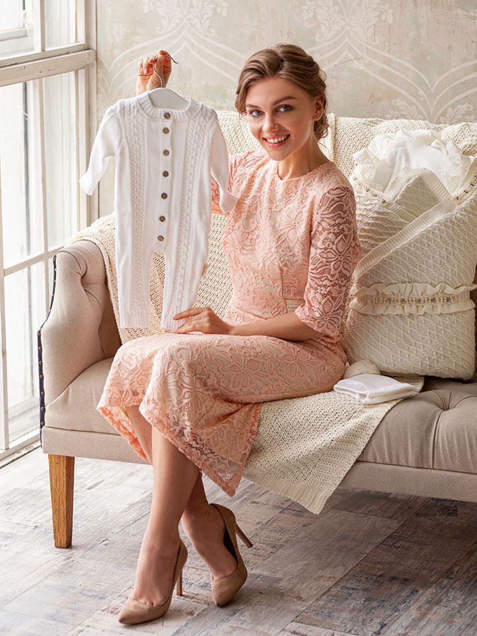 Вязаный комбинезон "Косички" молочный фото 2