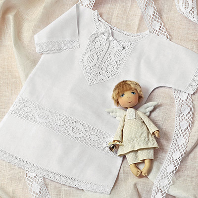 Фото товара "Крестильная рубашка "Петр" для мальчика" из магазина ЛиноБамбино