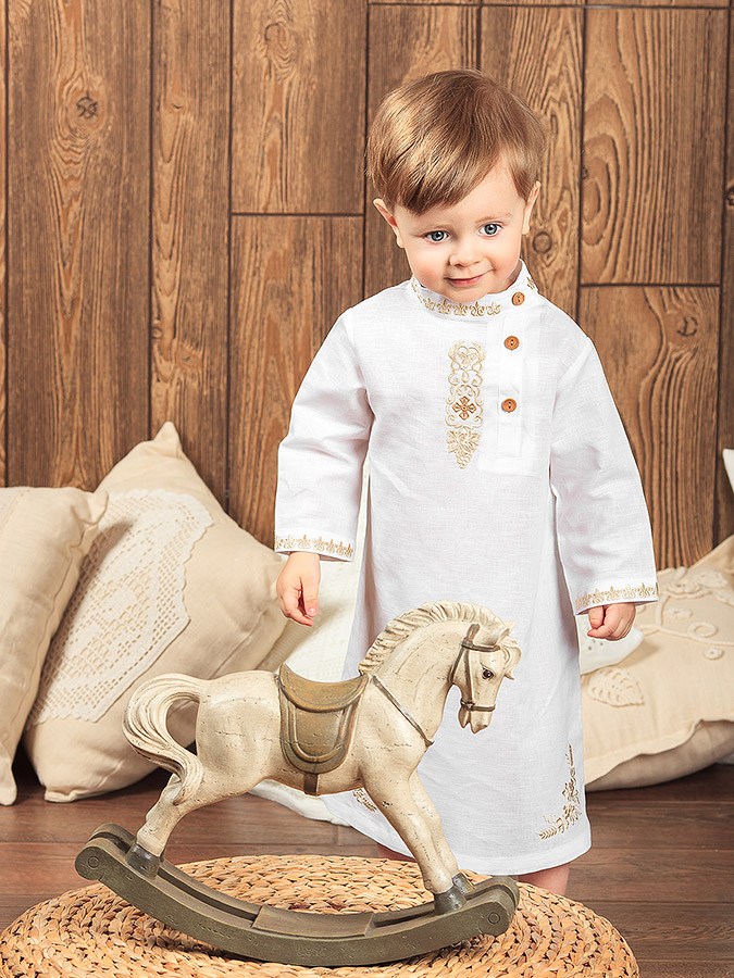 Крестильная косоворотка "Михаил" для мальчика фото 2