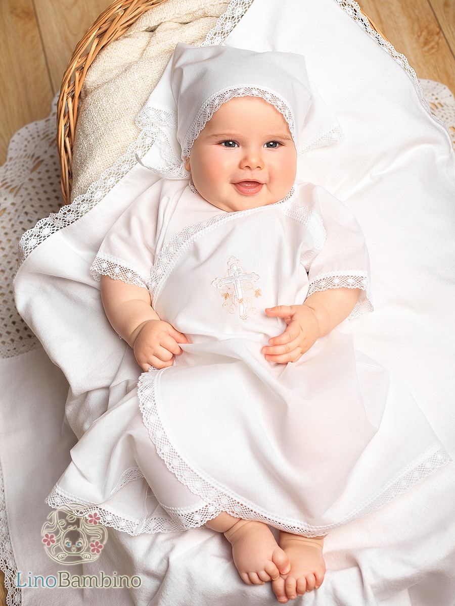 Крестильный набор для девочки "Анна" с полотенцем фото 6