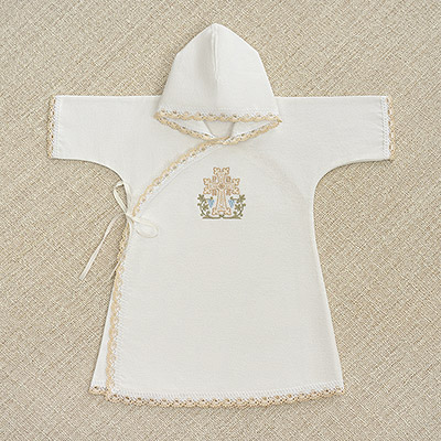 Детская крестильная рубашка "Армянский крест" - миниатюра фотографии товара в каталоге ЛиноБамбино