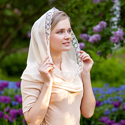 Шифоновый женский снуд-хомут "Милана" - фото из магазина ЛиноБамбино