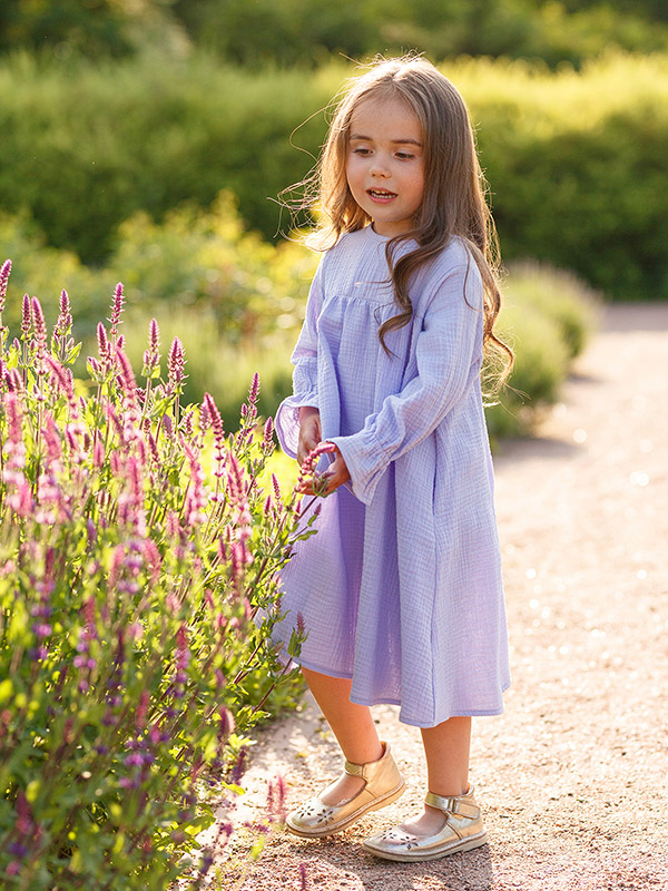 Платье Дымка сиреневое муслин фото 6