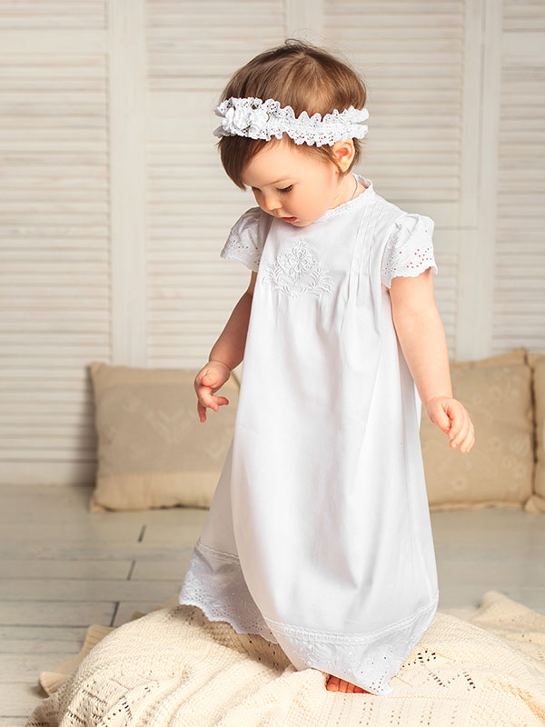 Крестильный набор для девочки "Елена" с полотенцем  фото 6