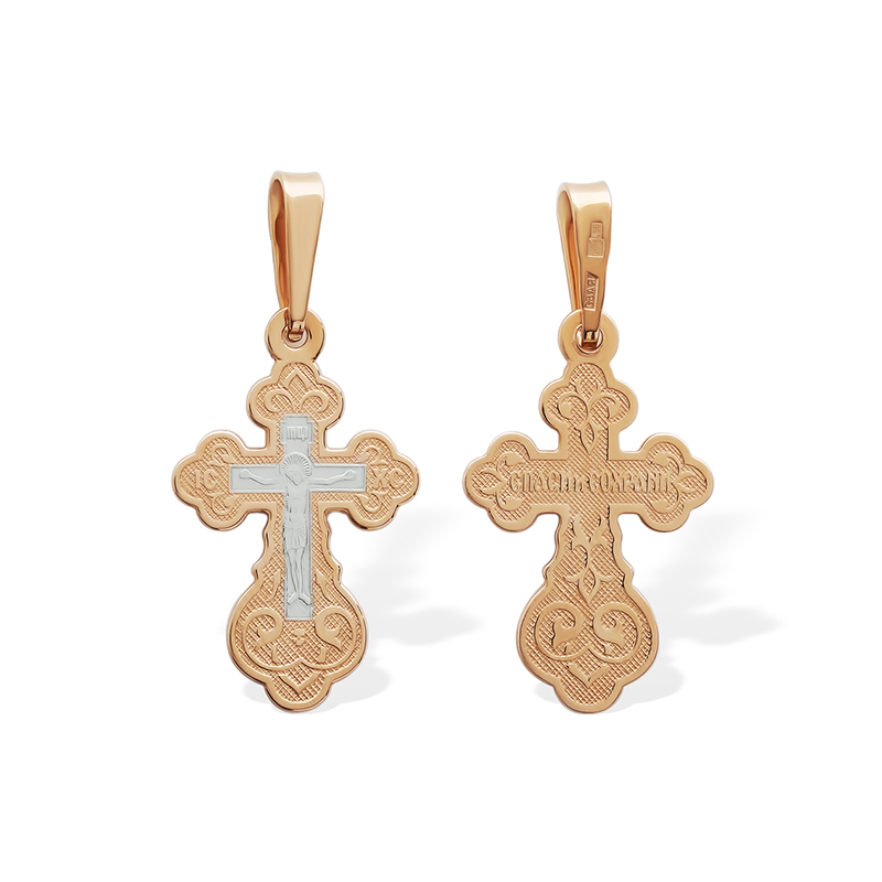 Золотой крестик 12558АКВ фото 1