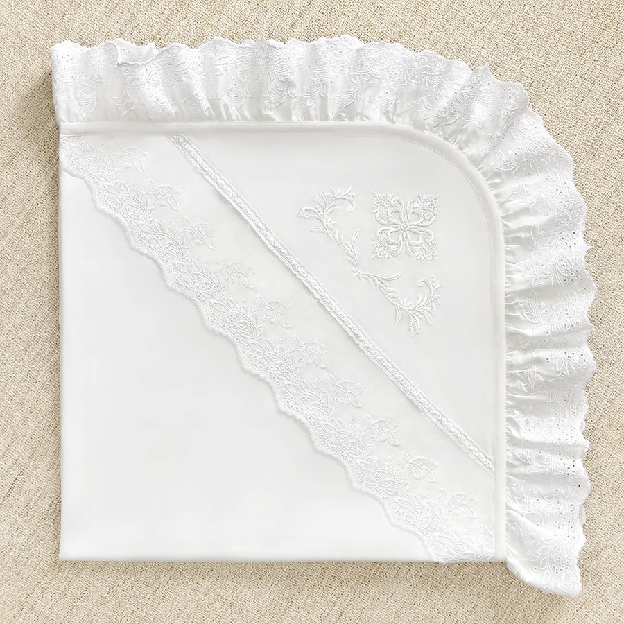 Крестильный комплект "Алиса" для девочки с пеленкой фото 6