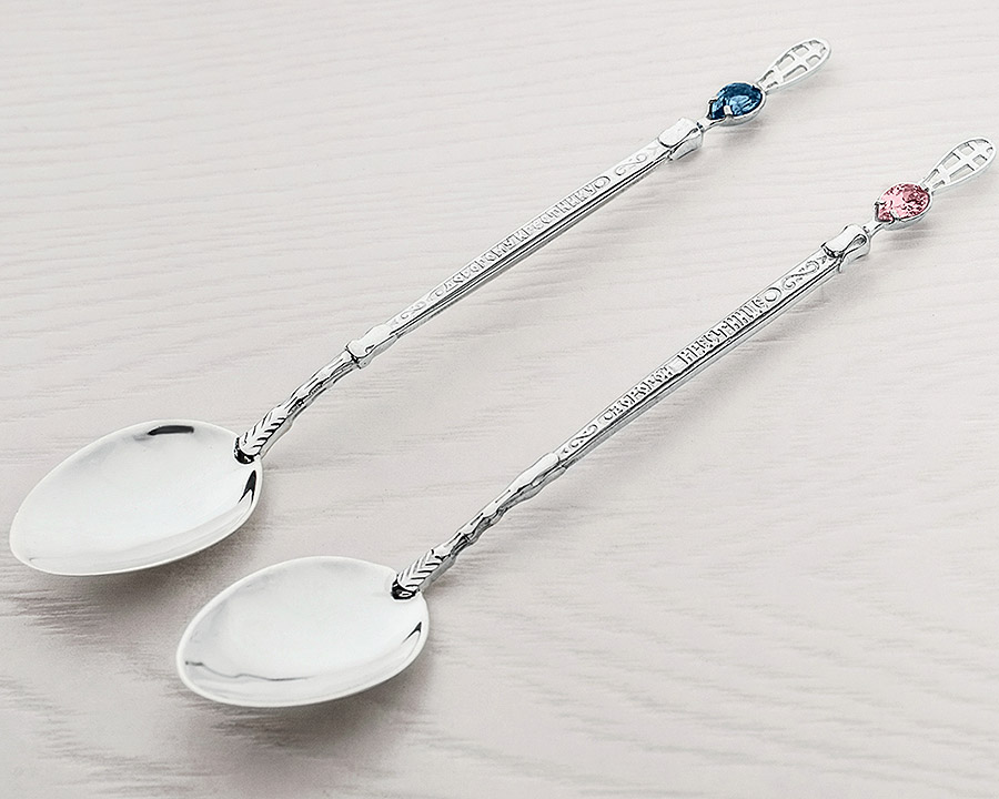 Серебряная ложечка "Дорогому крестнику" фото 1