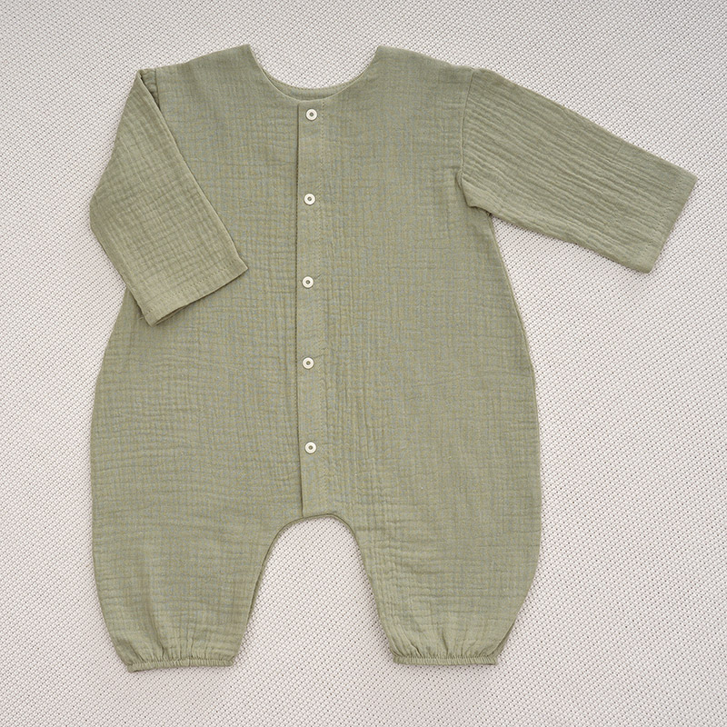 Комбинезон Облачко оливковый из муслина фото 5