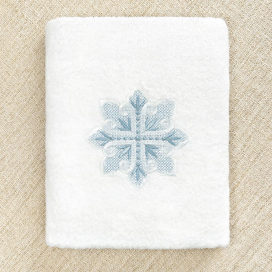 Махровое полотенце с вышитым крестом-звездицей фото 4