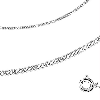 Цепь ПГ 2250 из родированного серебра