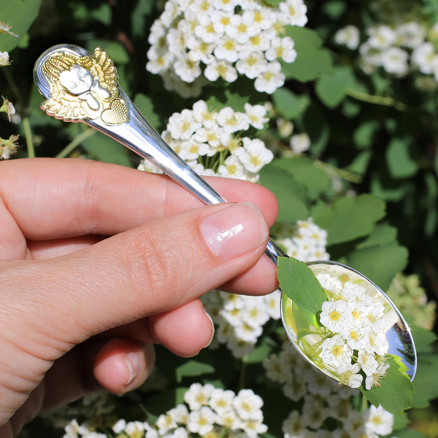 Серебряная ложка "Малыш Ангелочек"