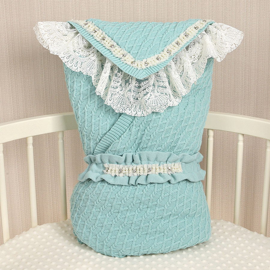 Вязаный комплект на выписку "Жемчуг" тиффани фото 4