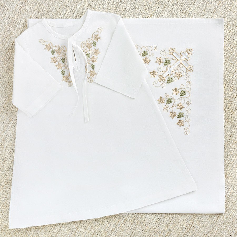 Крестильный комплект "Георгий" для мальчика с пеленкой фото 3