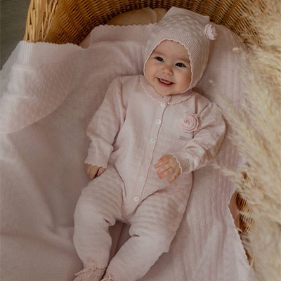 Комплект "Очарование": комбинезон + шапка, розовый