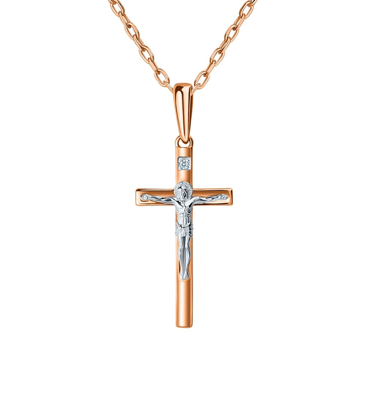 Золотой крестик 921016АКВ фото 1