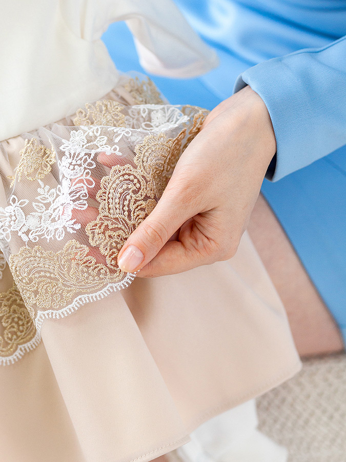 Комплект на выписку "Тезоро" бежевый для девочки фото 6