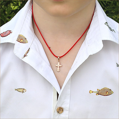 Золотой крестик 11202АКВ фото 4