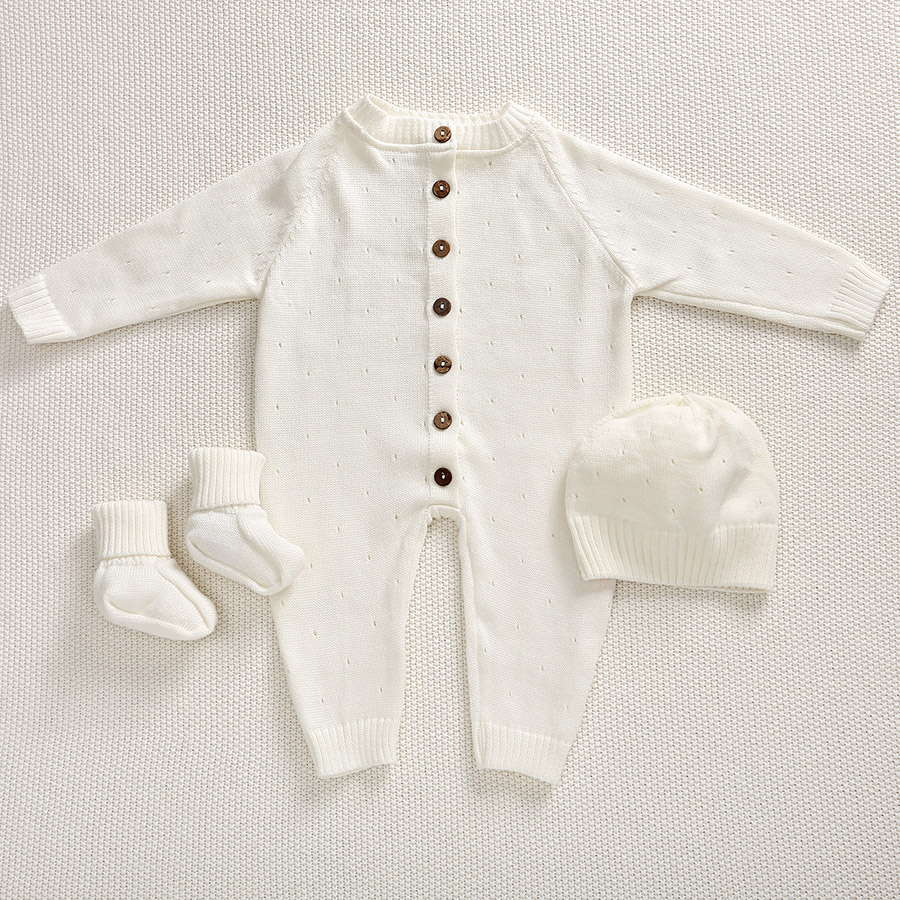 Набор комбинезон с пледом "Капелька" молочный фото 2