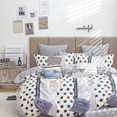 "NEW YORK" 1,5 спальный комплект постельного белья - миниатюра фотографии товара в каталоге ЛиноБамбино